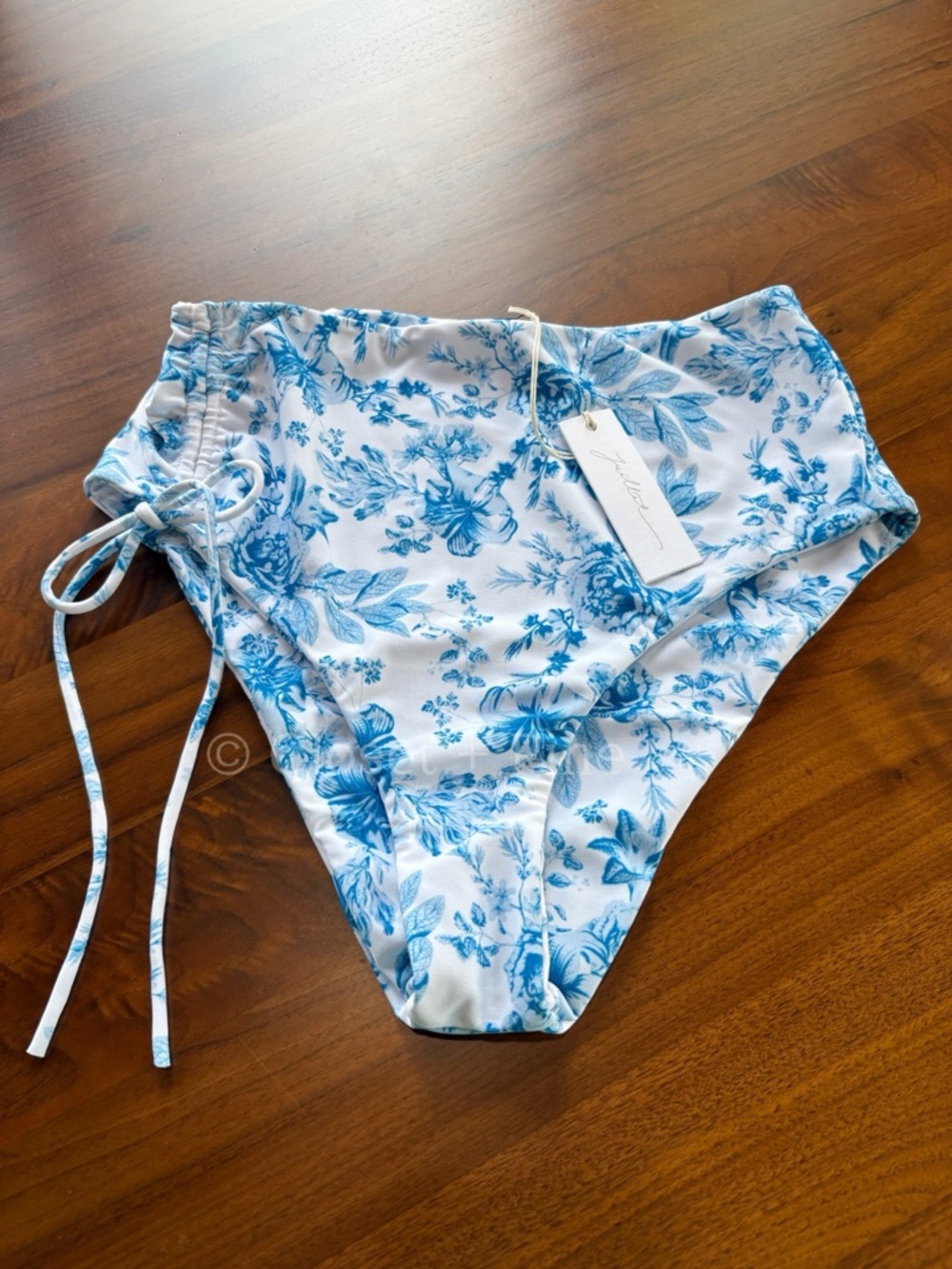 Juillet Wilder Floral Bikini - Izzy Top Large & Bodhi Bottom Small NWT Blue - Picture 6 of 17